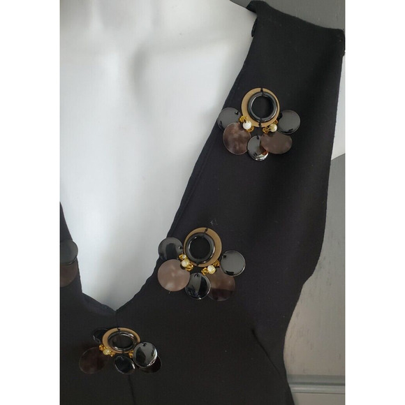 Dorothee Schumacher Black Jeweled Embellished Ponte Knit Sheath Dress XS - Picture 2 of 5